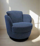 Incanto Italian Attitude Chair i743 Pienza Swivel/Rocking Armchair in Blue | Incanto