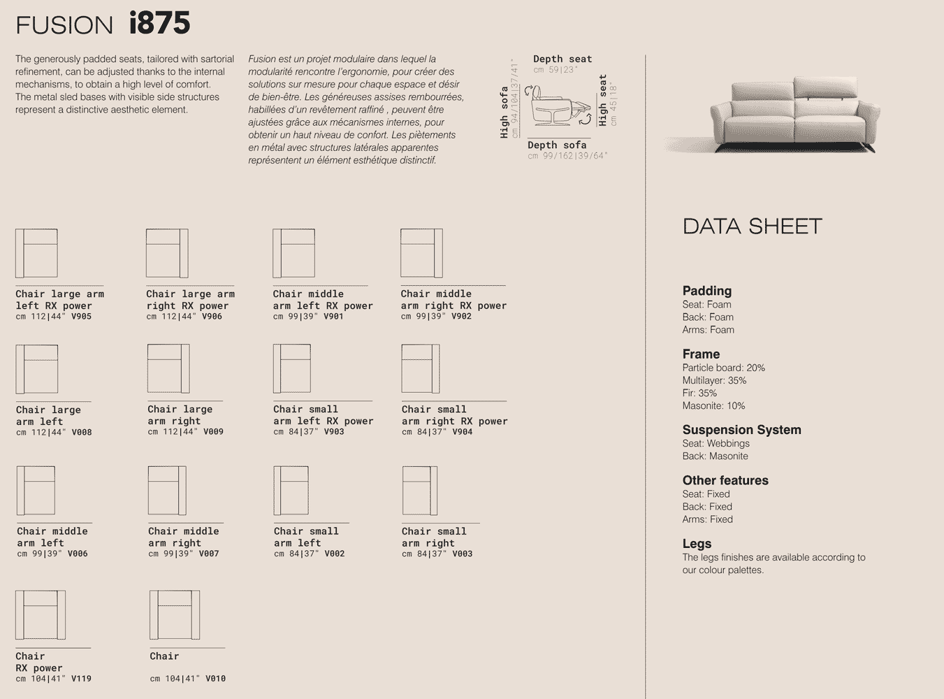 Incanto Italian Attitude Couches & Sofa Fusion i875 Reclining Leather Sofa | Incanto (Special Order)