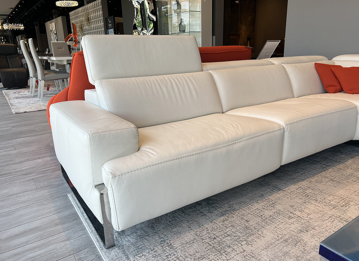 i768 Reclining Sectional Sofa in White | Incanto – ItalMod Furniture