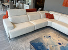 Incanto Italian Attitude Couches & Sofa i768 Reclining Sectional Sofa in White | Incanto