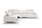 Incanto Italian Attitude Couches & Sofa i768 Reclining Sectional Sofa in White | Incanto