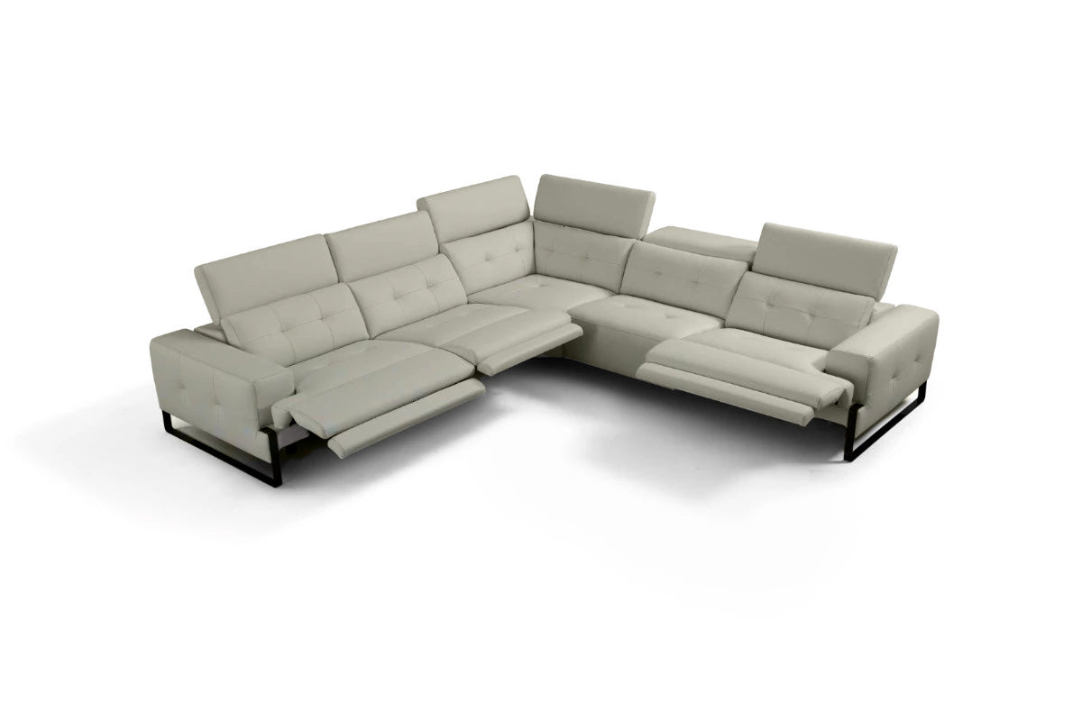 Incanto Italian Attitude Couches & Sofa i772 Reclining Sectional Sofa in Beige Smoke | Incanto