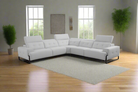 Incanto Italian Attitude Couches & Sofa i772 Reclining Sectional Sofa in White | Incanto