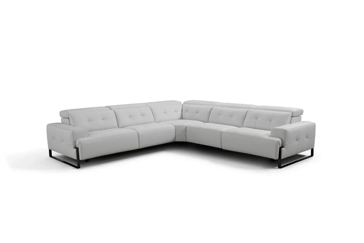 Incanto Italian Attitude Couches & Sofa i772 Reclining Sectional Sofa in White | Incanto