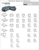 Incanto Italian Attitude Couches & Sofa i772 Reclining Sectional Sofa in White | Incanto