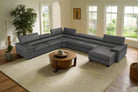 Incanto Italian Attitude Couches & Sofa i788 U-Shaped Sectional in Slate Grey | Incanto