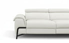 Incanto Italian Attitude Couches & Sofa i917 Leather Sofa Recliner in White | Incanto