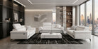 Incanto Italian Attitude Couches & Sofa i917 Leather Sofa Recliner in White | Incanto