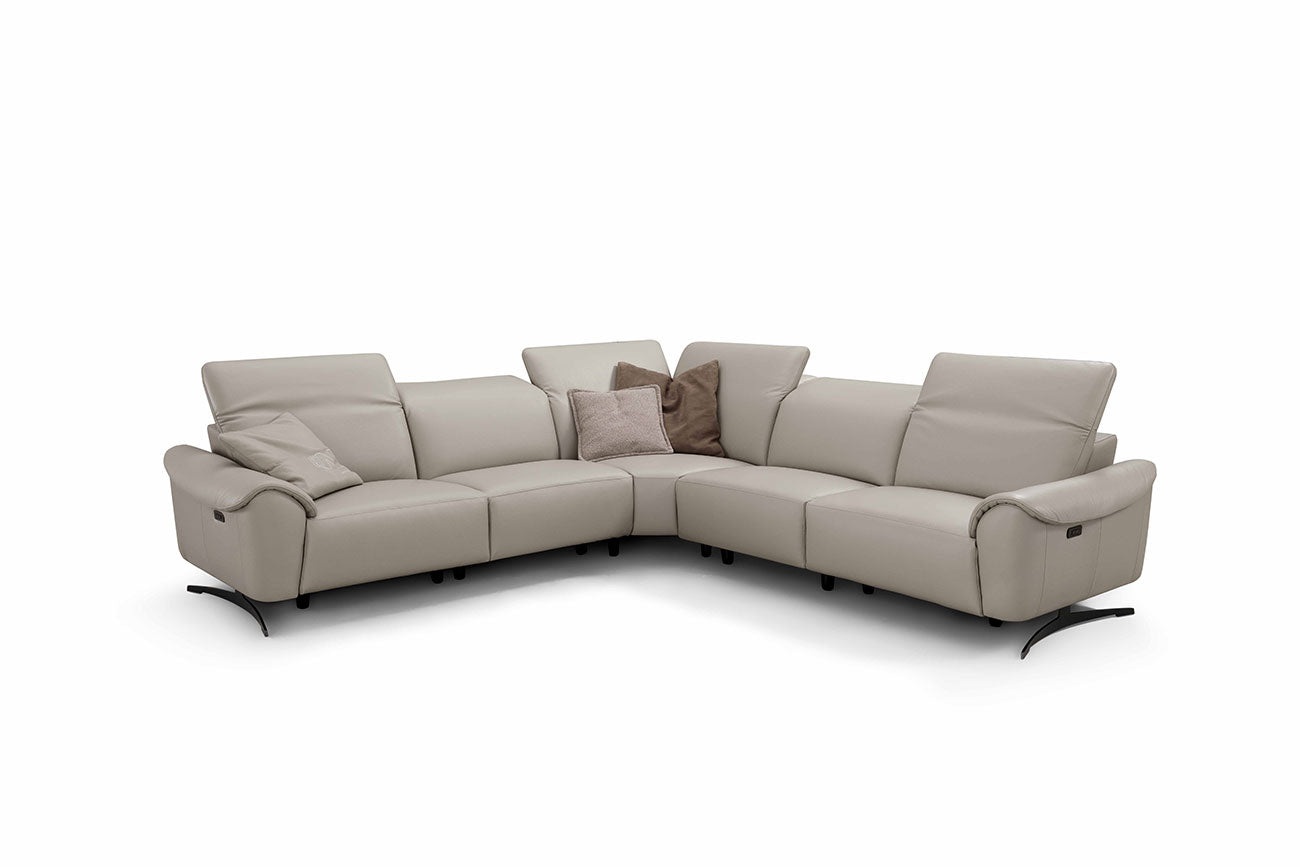 Incanto Italian Attitude Couches & Sofa i948 Reclining Sectional Sofa in taupe | Incanto