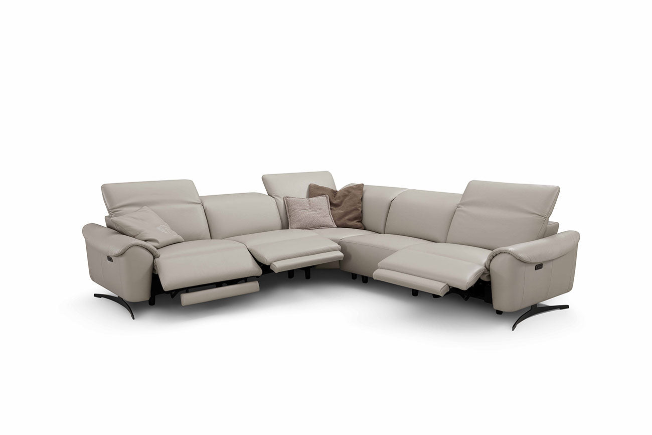 Incanto Italian Attitude Couches & Sofa i948 Reclining Sectional Sofa in taupe | Incanto