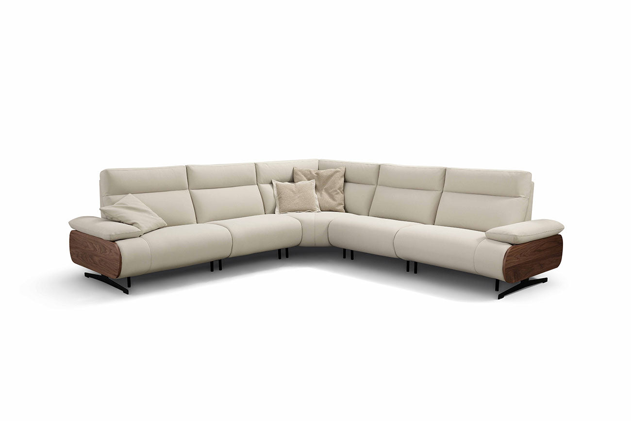 Incanto Italian Attitude Couches & Sofa i949 Reclining Sectional in Light Grey | Incanto