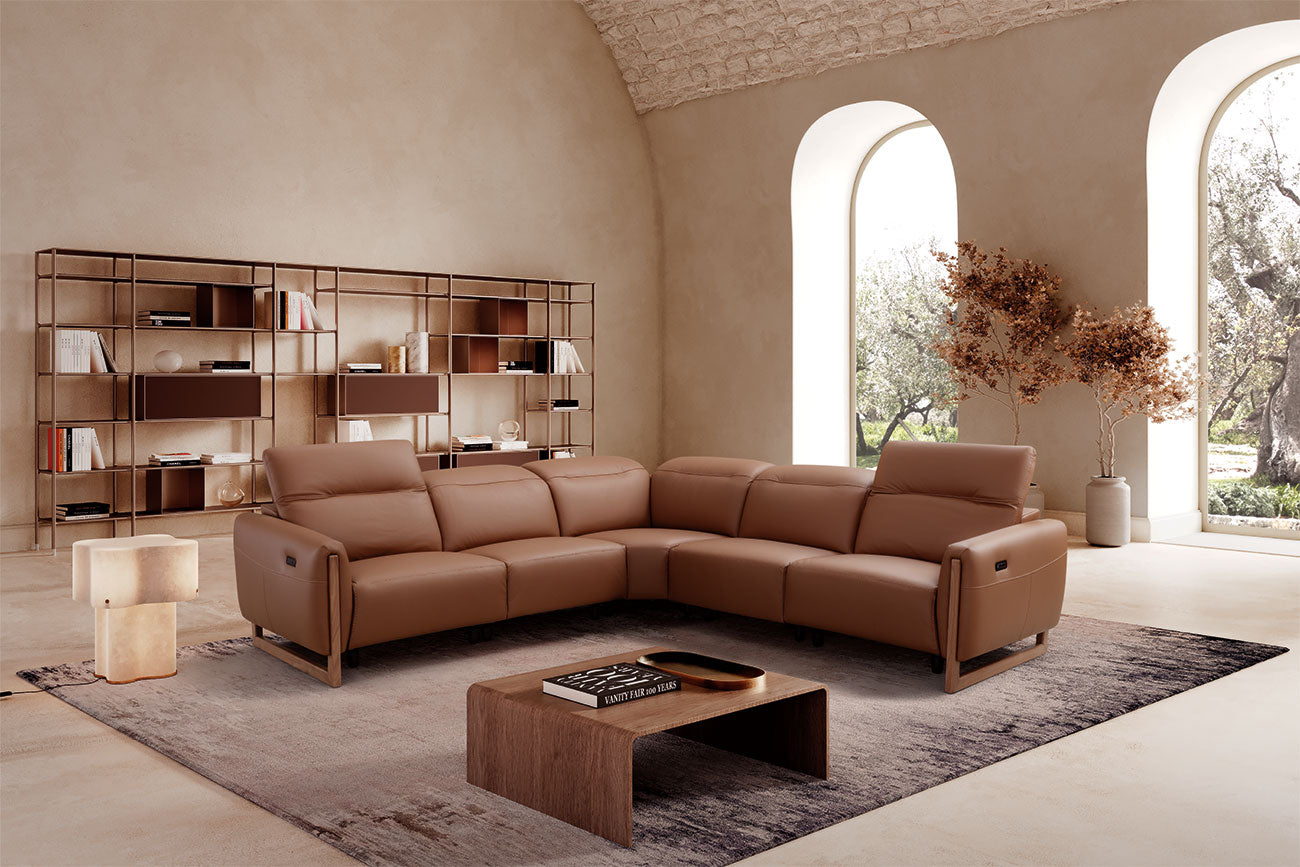 i952 Reclining Sectional in Light Grey | Incanto – ItalMod Furniture