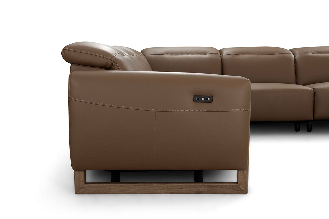 Incanto Italian Attitude Couches & Sofa i952 Reclining Sectional in Light Grey | Incanto