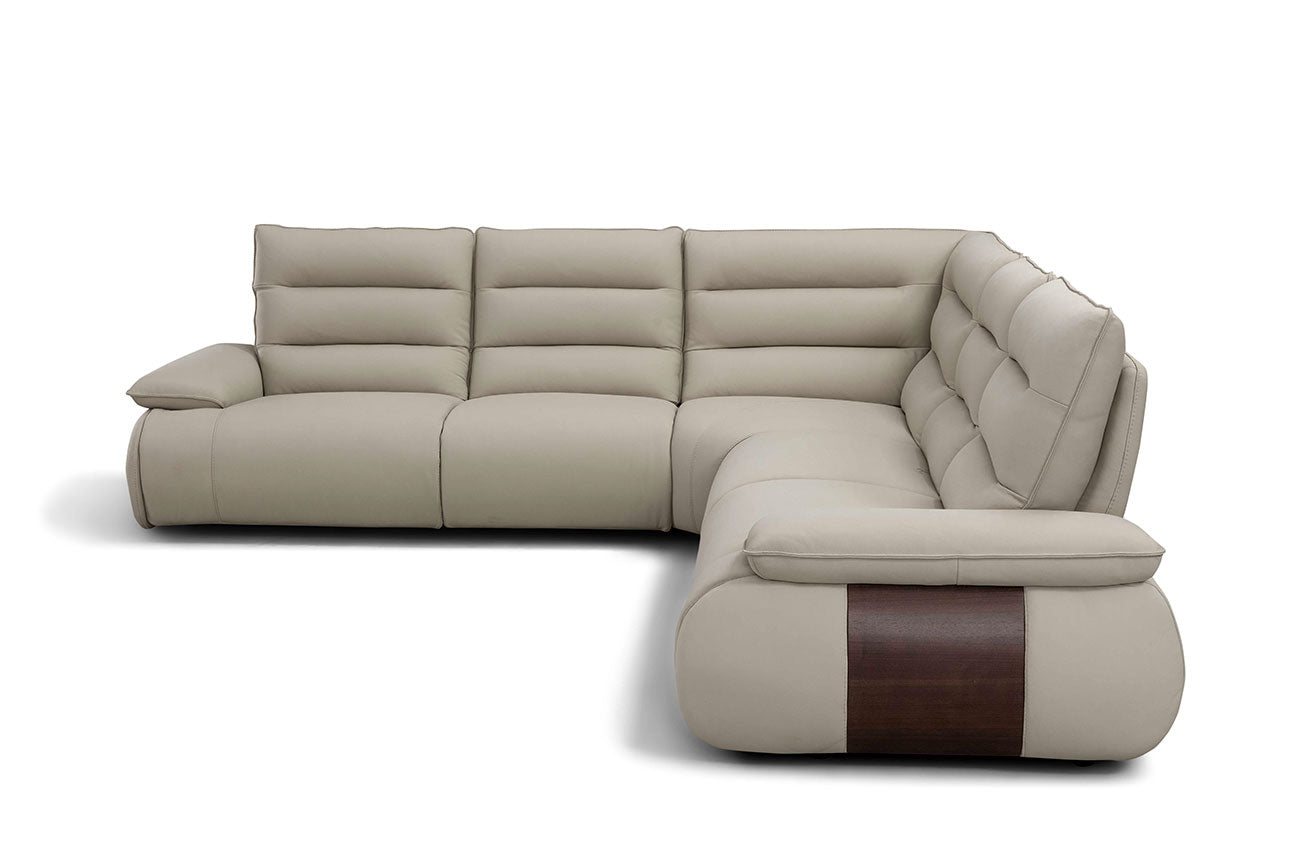 Incanto Italian Attitude Couches & Sofa i954 Reclining Sectional in Light Grey | Incanto