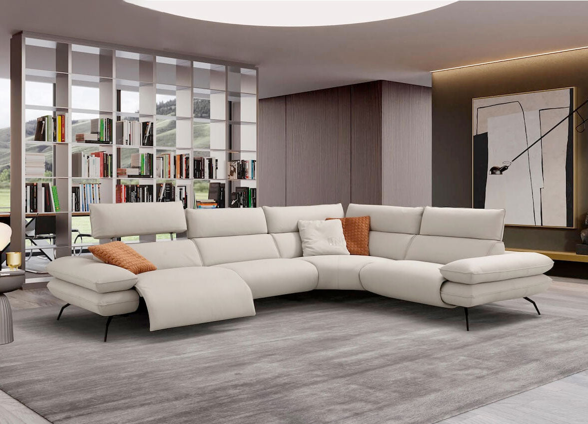 Mira i861 Reclining Leather Sectional | Incanto – ItalMod Furniture