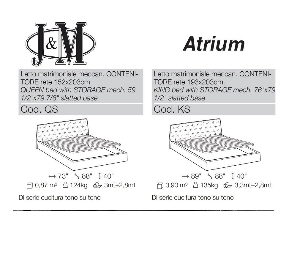 J and M Furniture Bed Atrium King Storage Bed | J&M Furniture