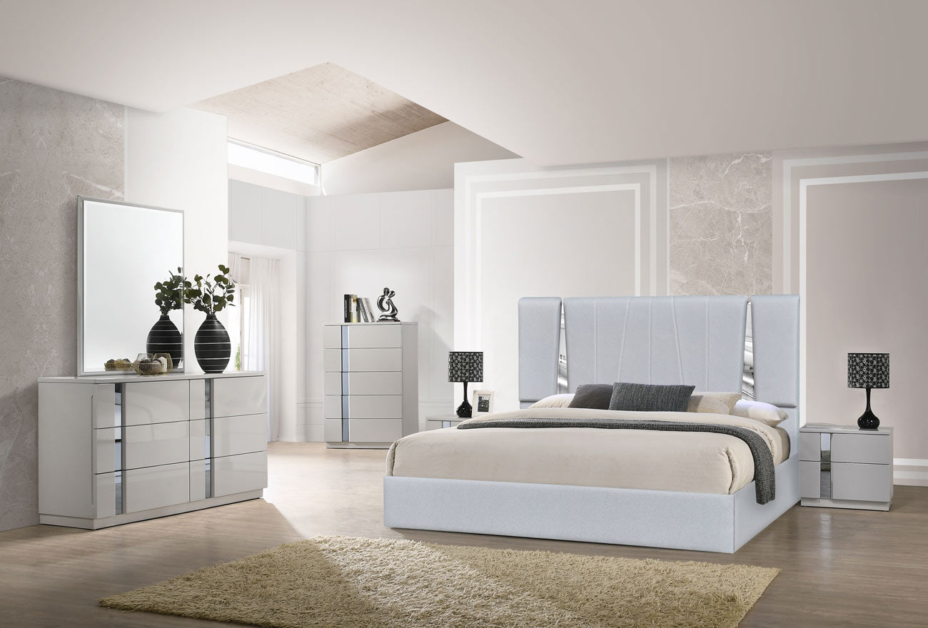 J and M Furniture Bed Matisse Bed in Silver Grey
