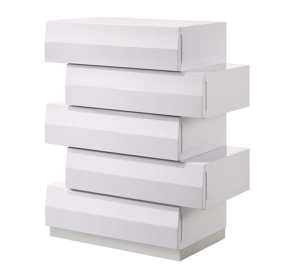 J and M Furniture Bedroom Sets Milan Modern Bed in White | J&M Furniture