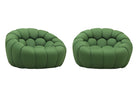 J and M Furniture Chair 2 Chairs Fantasy Fabric Chair in Green