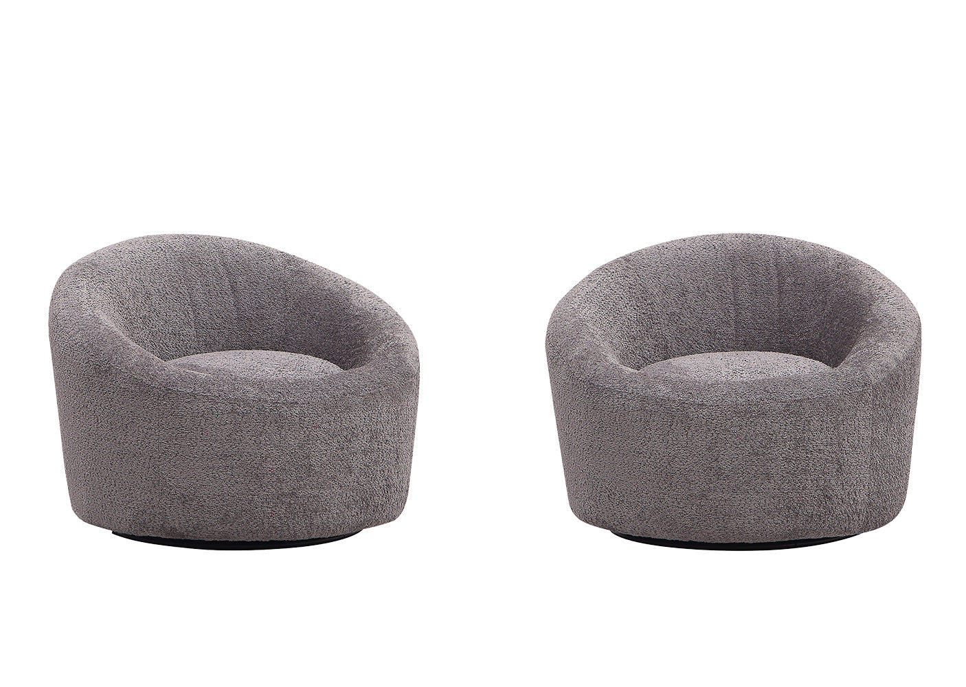 J and M Furniture Chair 2 Chairs Moon Fabric Chair in Dark Grey | J&M Furniture