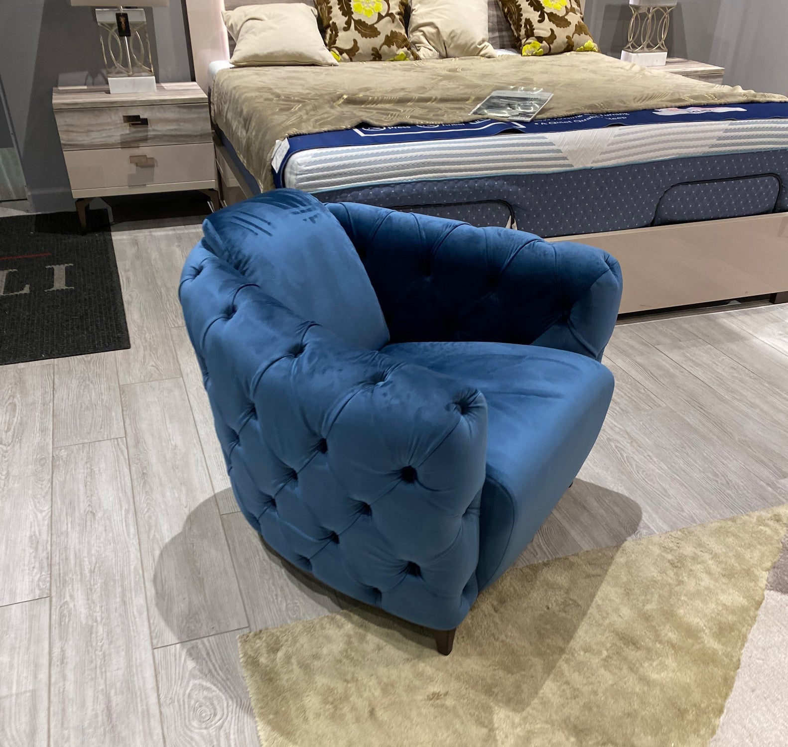 J and M Furniture Chair Deliziosa  Armchair in  Blue | J&M Furniture
