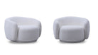 J and M Furniture Chair Lounge Fabric Chair in Off White | J&M Furniture