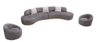 J and M Furniture Chair Moon Fabric Chair in Dark Grey | J&M Furniture