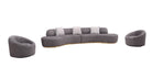 J and M Furniture Chair Moon Fabric Chair in Dark Grey | J&M Furniture