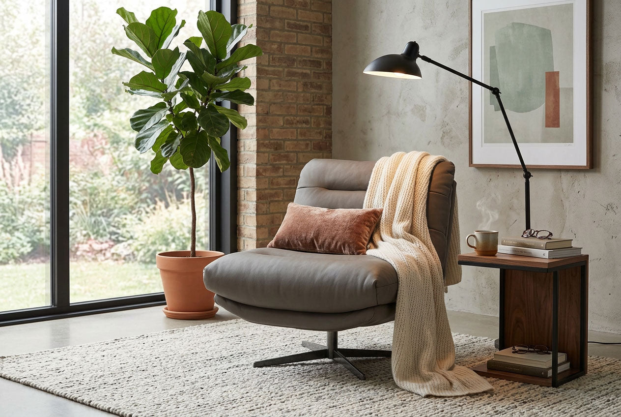 J and M Furniture Chair Nest Swivel Chair in Brownie | J&M Furniture