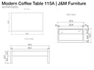 J and M Furniture Coffee Table Modern Coffee Table 115A | J&M Furniture
