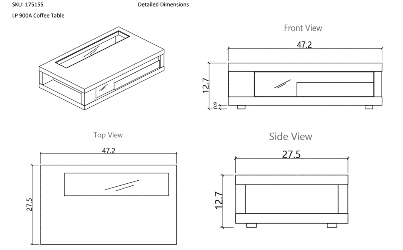 J and M Furniture Coffee Table Modern Coffee Table 900 | J&M Furniture