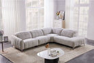 J and M Furniture Couches & Sofa 50738 Motion Fabric Sectional in Light Grey | J&M Furniture