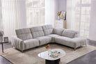 J and M Furniture Couches & Sofa 50738 Motion Fabric Sectional in Light Grey | J&M Furniture