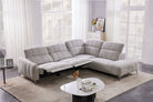 J and M Furniture Couches & Sofa 50738 Motion Fabric Sectional in Light Grey | J&M Furniture