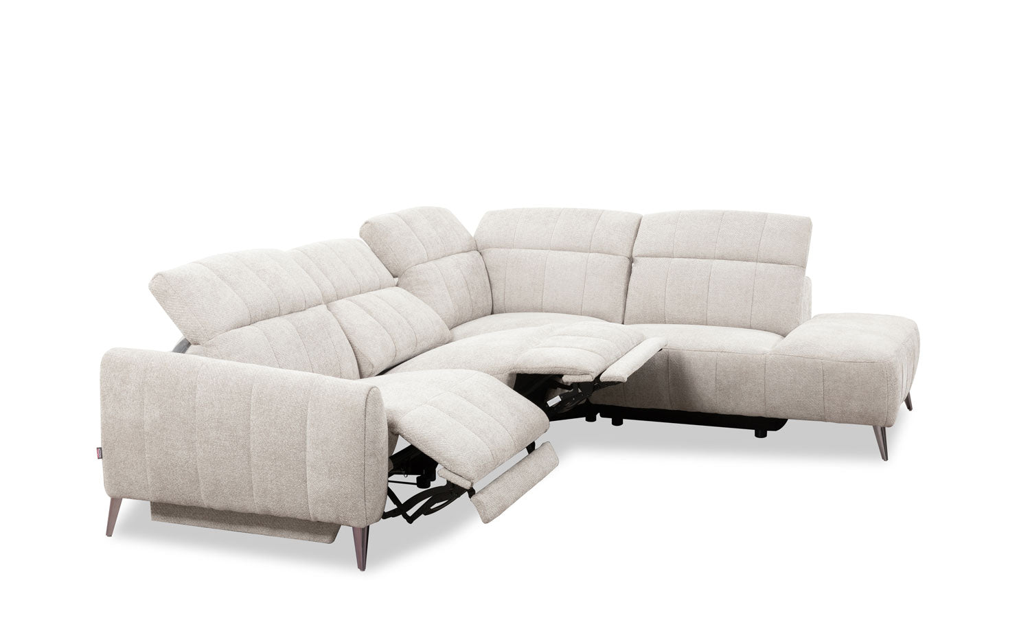 J and M Furniture Couches & Sofa 50738 Motion Fabric Sectional in Light Grey | J&M Furniture