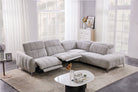 J and M Furniture Couches & Sofa 50738 Motion Fabric Sectional in Light Grey | J&M Furniture