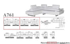 J and M Furniture Couches & Sofa A761 Sectional in Truffle | J&M Furniture
