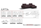 J and M Furniture Couches & Sofa A973b Premium Leather Mini Sectional in Maroon | J&M Furniture