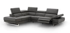 J and M Furniture Couches & Sofa Annalaise Leather Recliner Sectional in Dark Grey | J&M Furniture