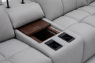 J and M Furniture Couches & Sofa Beaumont Leather Power Recliner 8301 in Light Grey | J&M Furniture