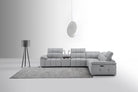J and M Furniture Couches & Sofa Beaumont Leather Power Recliner 8301 in Light Grey | J&M Furniture