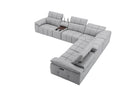 J and M Furniture Couches & Sofa Beaumont Leather Power Recliner 8301 in Light Grey | J&M Furniture