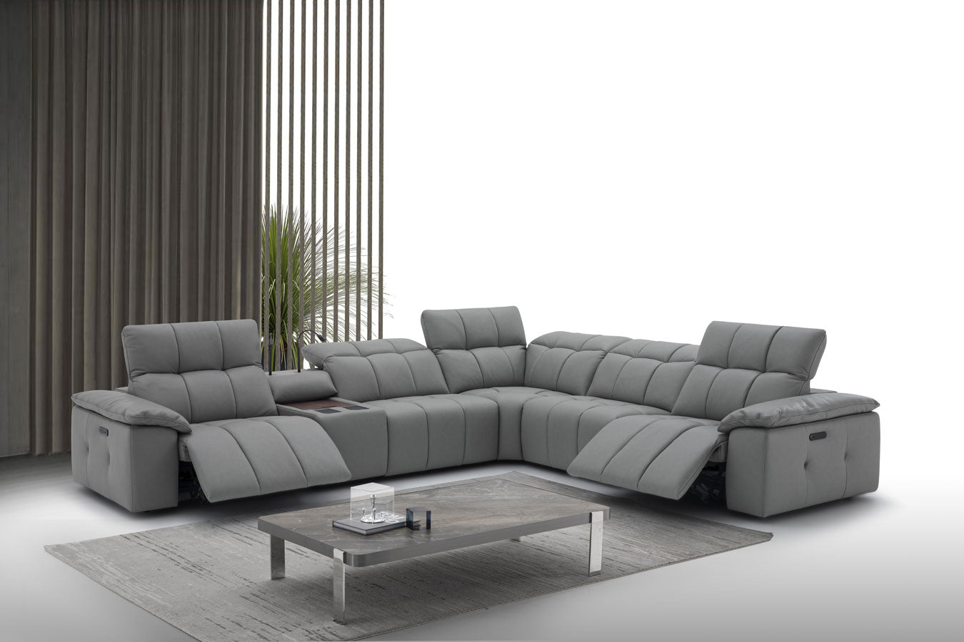 J and M Furniture Couches & Sofa Beaumont Power Recliner 8301 in Dark Grey | J&M Furniture