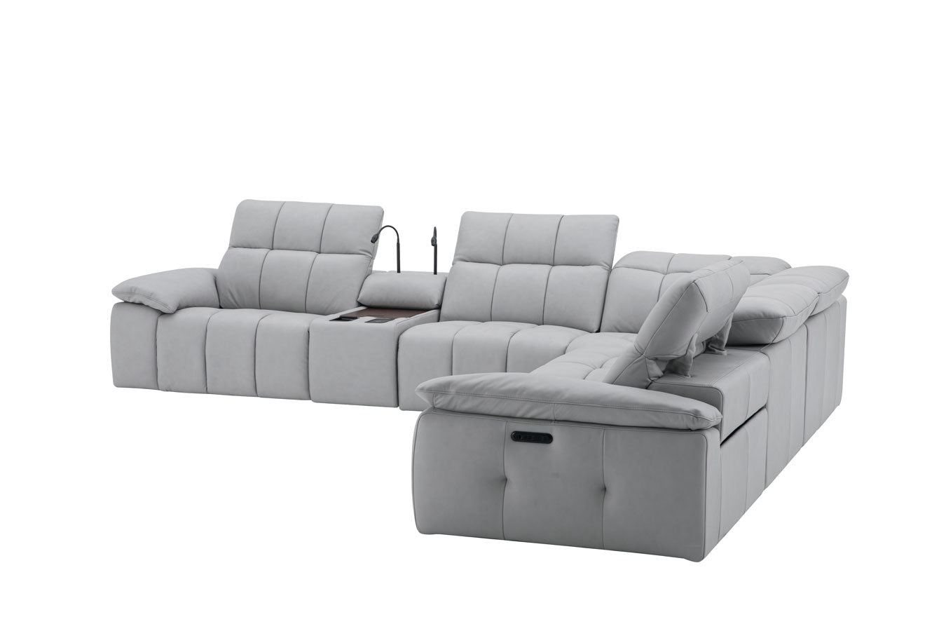 J and M Furniture Couches & Sofa Beaumont Power Recliner 8301 in Light Grey | J&M Furniture