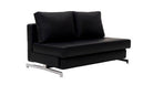 J and M Furniture Couches & Sofa Black Premium Leatherette Sofa Bed K43-1 | J&M Furniture