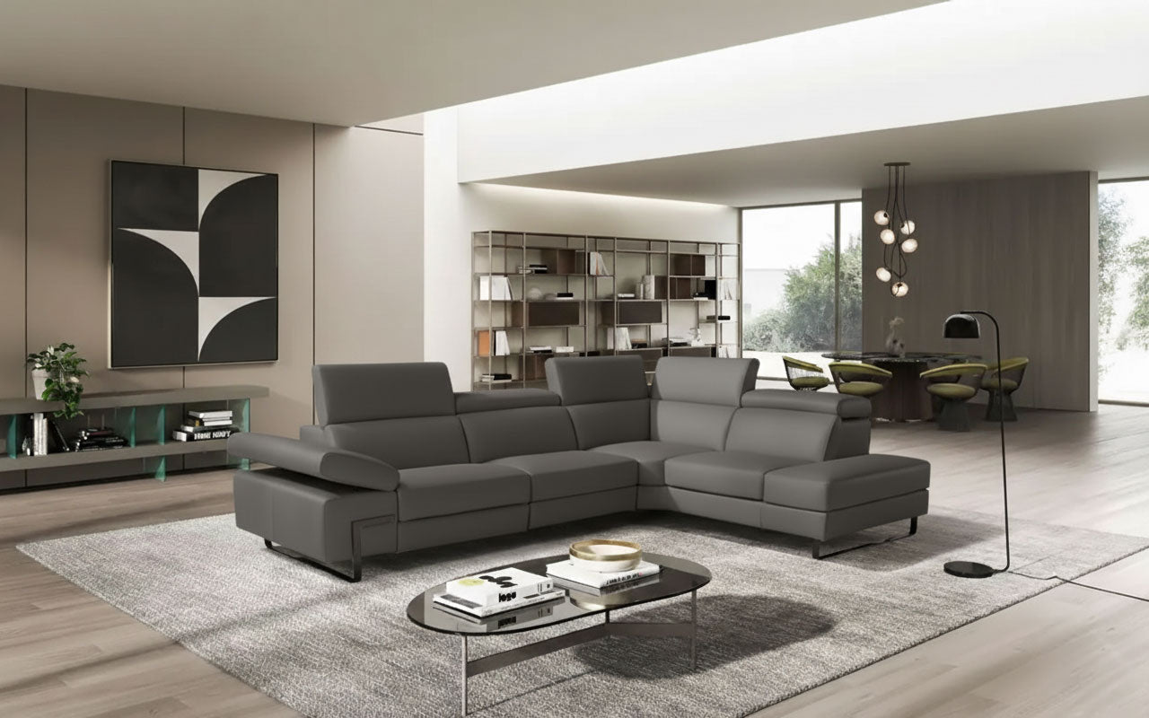 J and M Furniture Couches & Sofa Brooklyn Sectional Sofa in Grey | J&M Furniture