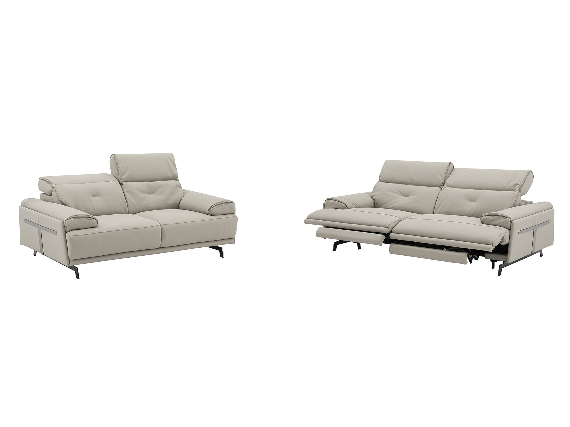 J and M Furniture Couches & Sofa Dolce Vita Leather Power Reclining Sofa in Milk Tea
