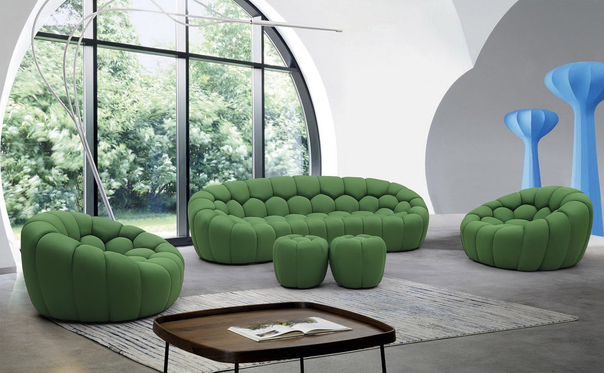 J and M Furniture Couches & Sofa Fantasy Fabric Sofa in Green