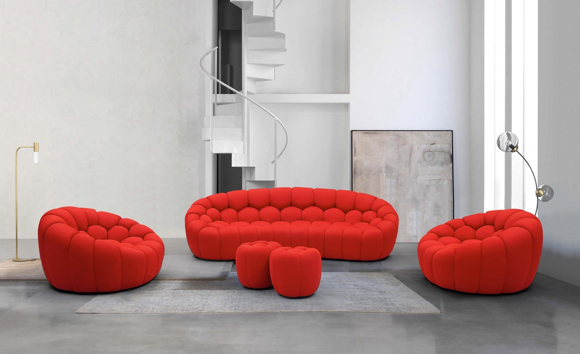 J and M Furniture Couches & Sofa Fantasy Fabric Sofa in Red | J&M Furniture