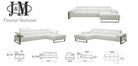 J and M Furniture Couches & Sofa Fleurier Sectional in White | J&M Furniture